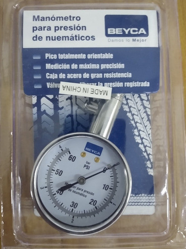 Manómetro Para Neumáticos De Autos Beyca Mpn60 Hasta 60 Libr 1