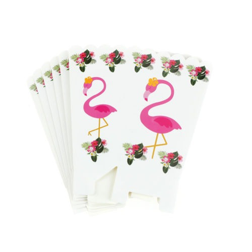 Caja De Palomitas De Maíz Flamenco De 6pcs Niños Cumpleaños 1