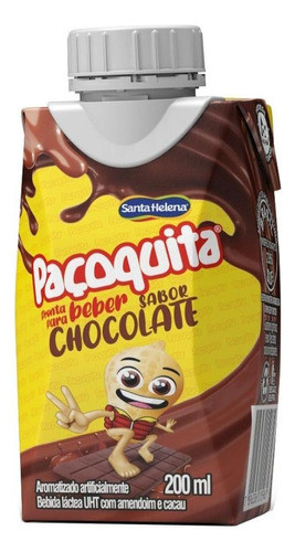 Paçoquita Pronta Para Beber Sabor Chocolate 200ml- Kit Com 9 0