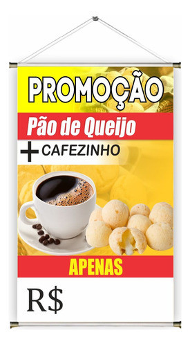 Banner Pronto Café Da Manhã Ref 70 - 45x70 Cm (arte Pronta) 0
