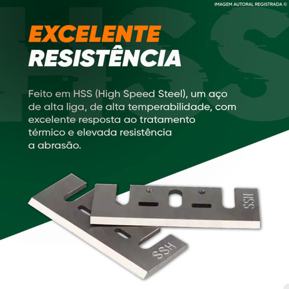 Kit Laminas Faca 82mm Plaina Elétrica Makita Bosch Hss Kaqi 1