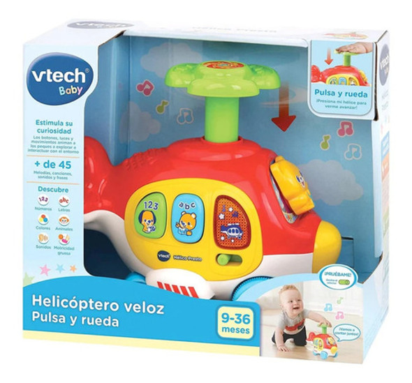Helicóptero Veloz Pulsa Y Rueda Vtech Universo Binario 0