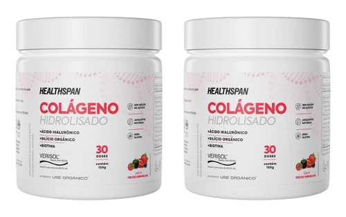 Kit Com 2 Colágenos Hidrolisados Com Ácido Hialurônico Healt 0