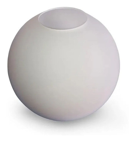 Globo De Vidro Branco Leitoso Para Luminárias Ø25cm Boca 7c 0