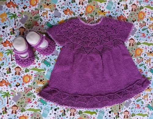 Vestido Y Zapatitos Para Beba De 3 A 6 Meses 1