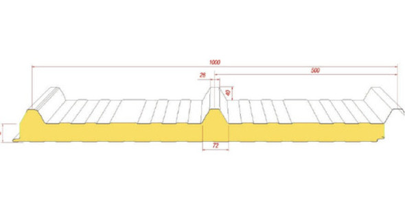 Chapa Aislante Panel Poliuretano Trapez Cielorraso Blanco 50 1 Chapa Aislante Panel Poliuretano Trapez Cielorraso Blanco 50 1