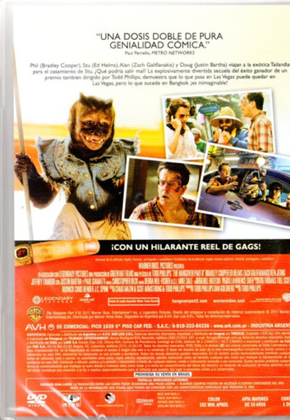 Qué Pasó Ayer? Parte 2 (slim) - Dvd Nuevo Orig Cerr - Mcbmi 1