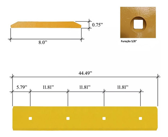 Lamina Cat 9w8215 Cat 416d 416e 4 Furos - Importada 1