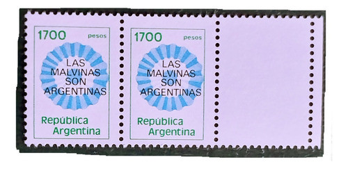1982 Escarap Resello Las Malvinas Son Argentinas Derech Mint 0