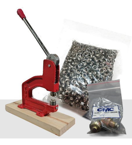 Maquina Para Colocar Ojales Manual + 100 Ojales + Matriz 24 0