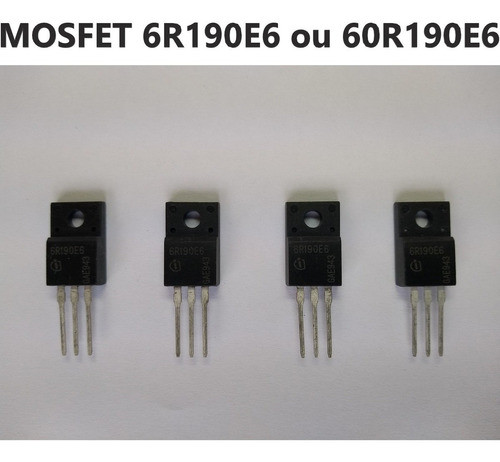 Mosfet 6r190e6-ipa6r190e6 Ou 60r190e6-ipa60r190e6 (kit 4pçs) 1