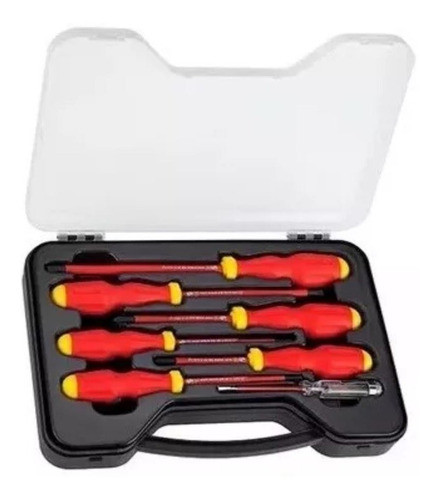 Juego Destornillador Stanley Rojo 7pcs Aislados 1000v - Sas 0