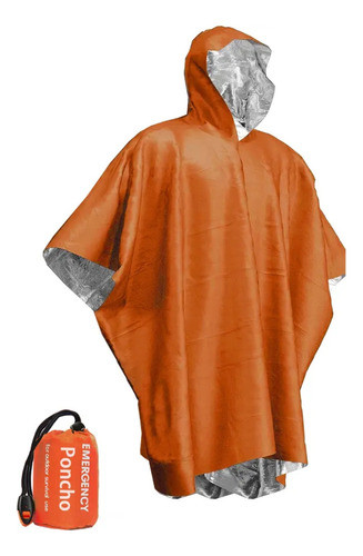 Capa De Chuva Térmica De Emergência - Poncho Aluminizado 0
