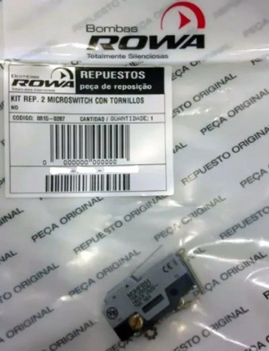 Repuesto Rowa Kit 2 Microswitch C/tornillos Sensor Bombas 1