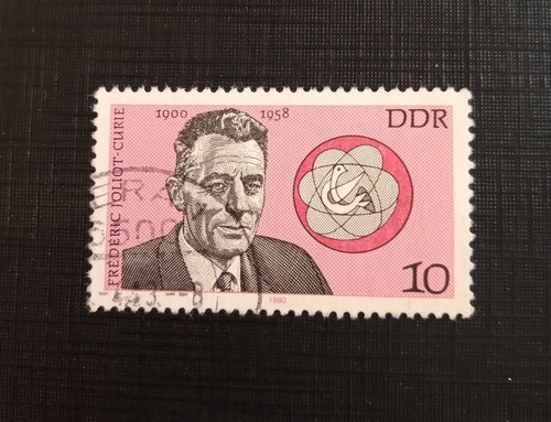 Selo Antigo Alemanha Ddr Frederic Joliot Curie 1980 U236 0