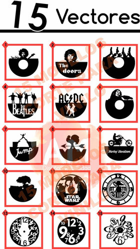 Vectores P/corte Discos Vinilo! Envío X Descarga! 1