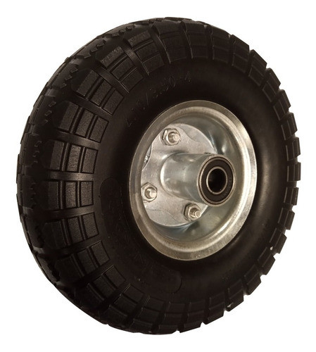 Rueda Poliuretano Semineumática Llanta De Chapa 250mm - 90kg 0