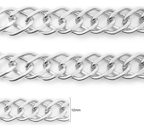 Corrente Aluminio Rofr.151577 12x18mm 1mt Niquel 1