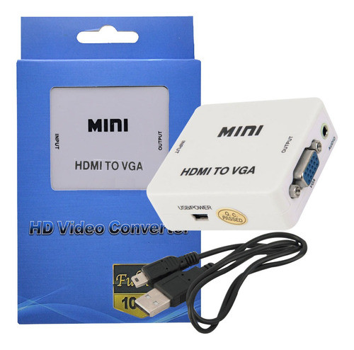 Cable Conversor Hdmi A Vga Video Audio Proyector Ps3 Full H 0