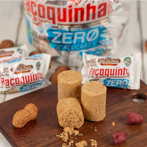 2 Paçoquinha Rolha Zero Açúcar Dacolônia Pote 32 Unidades 1