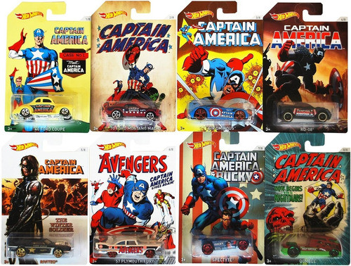 Hot Wheels - Serie Completa Capitan America - Set De 8 0