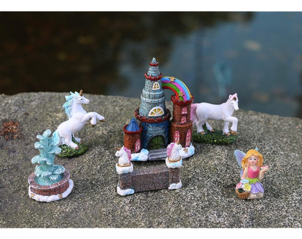 Bangbangda Unicornio Figurines Fairy Garden Accessories - Mi 1