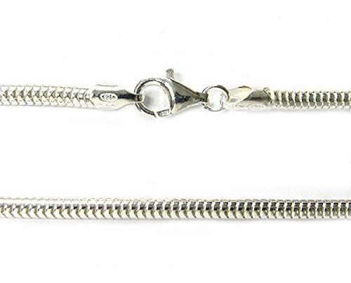 Pulsera De Plata De La Serpiente Del Cable Con El Broche De 1