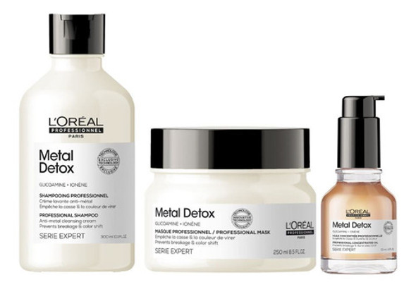 Pack Loreal Pro Metal Detox Shampoo + Mascara + Aceite 0 Pack Loreal Pro Metal Detox Shampoo + Mascara + Aceite 0