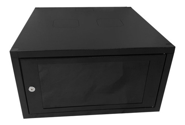 Mini Rack De Parede 05u X 570mm Preto Texturizado Rede Lan 0