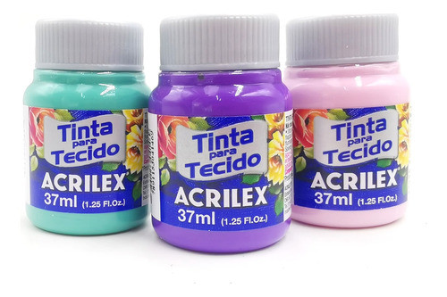 Tinta Para Tecido - Acrilex - 120ml [ Preto 520 ] 1