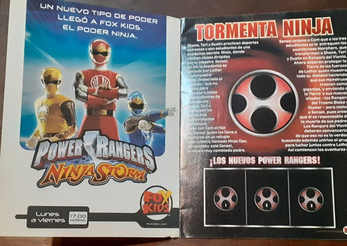 Album * Power Rangers Ninja Storm* Vacio, Año 2004 1
