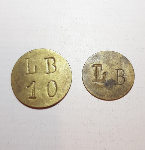 Antigua Ficha Esquila Estancia L B 2 Variantes Ro 1015 0