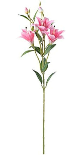 Gumolutin 3 Piezas De Tallo Largo Lirios Artificiales Flores 1