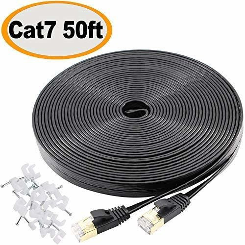 Cable Ethernet Cat7 Plano De Par Trenzado Apantallado Stp 0