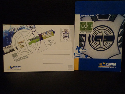 Entero Postal Conmemorativo Club Gimnasia Y Esgrima La Plata 0