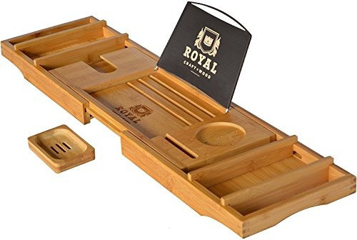 Royal Craft Wood Bandeja De Lujo Caddy Tray, Bandeja De Baño 0