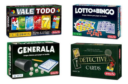 Pack Didacta Vale Todo + Generala + Lotto Y Bingo +detective 0