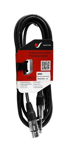 Venetian Egc 0106 Cable Canon Plug 6 Metros D Micrófono Xlr 0