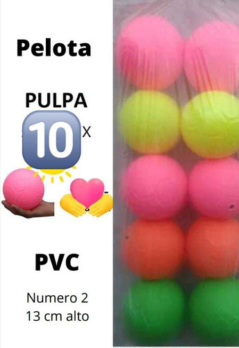 10 Pelotas Pulpo Número 2 Pvc Colegial Didáctico Pack X 10 U 1