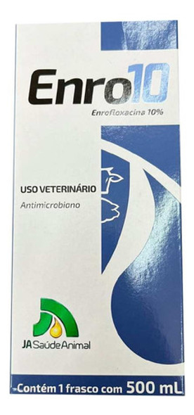 Enro10 Enrofloxacina 10% 500ml ( Similar Ao Zelotril ) - Ja 1