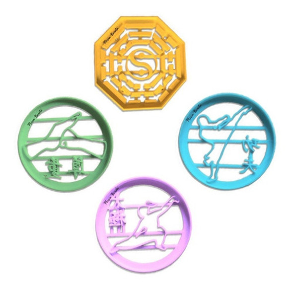 Kung Fu Taichi X4 - Cortantes Moldes Galletas Masa Fondant 0