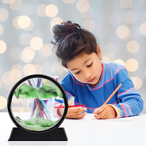 Imagen De Arte De Arena En Movimiento Liquido 3d - Verde 1