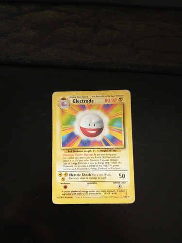 Cartas Pokémon Electrode 21/102base Set 1 0