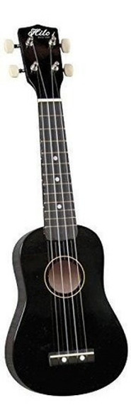 Ukelele Hilo De 4 Cuerdas Negro Con Bolsa 2500bka 0