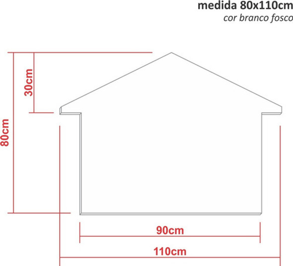 Mural Casinha Lousa Magnético 80x110cm - Branco + 50 Ímas 1