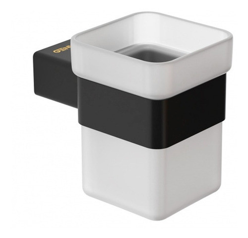 Porta Vaso Genebre Genwec Pompei Acero Inox Negro Mate 0