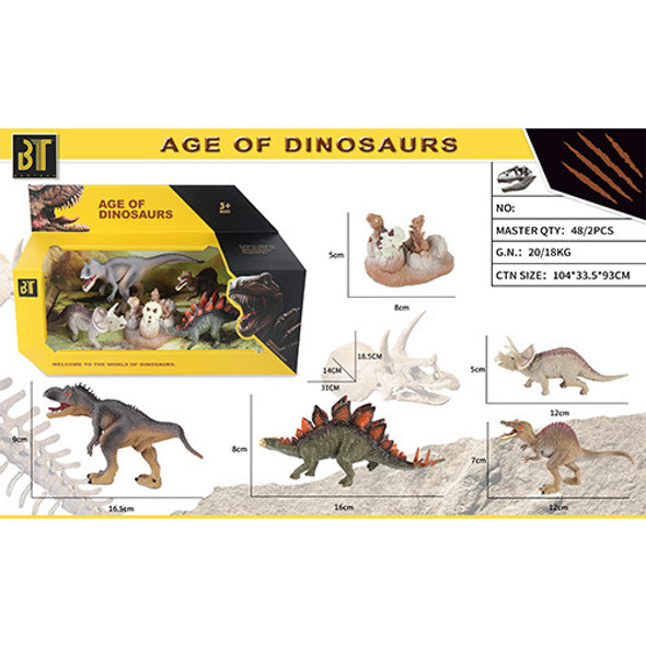 Dinosaurios De Goma Con Accesorios Edad + 3 Ub 1