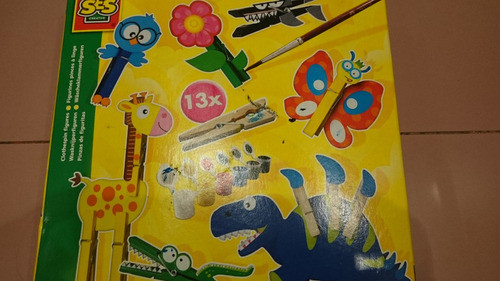 Juego De Animalitos Con Broches Y Pinturas Tipo Titere 1