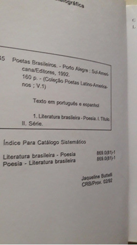 Libro Coleccion Poetas Latino-americanos,vol 1.poetas Brasil 1