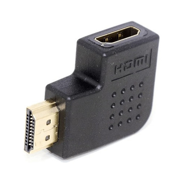 Adaptador Curva Hdmi Macho X Femea Em L 90 Graus Lateral 0